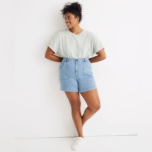 Madewell High-Rise Cuffed Denim Shorts in Light Indigo Size 29